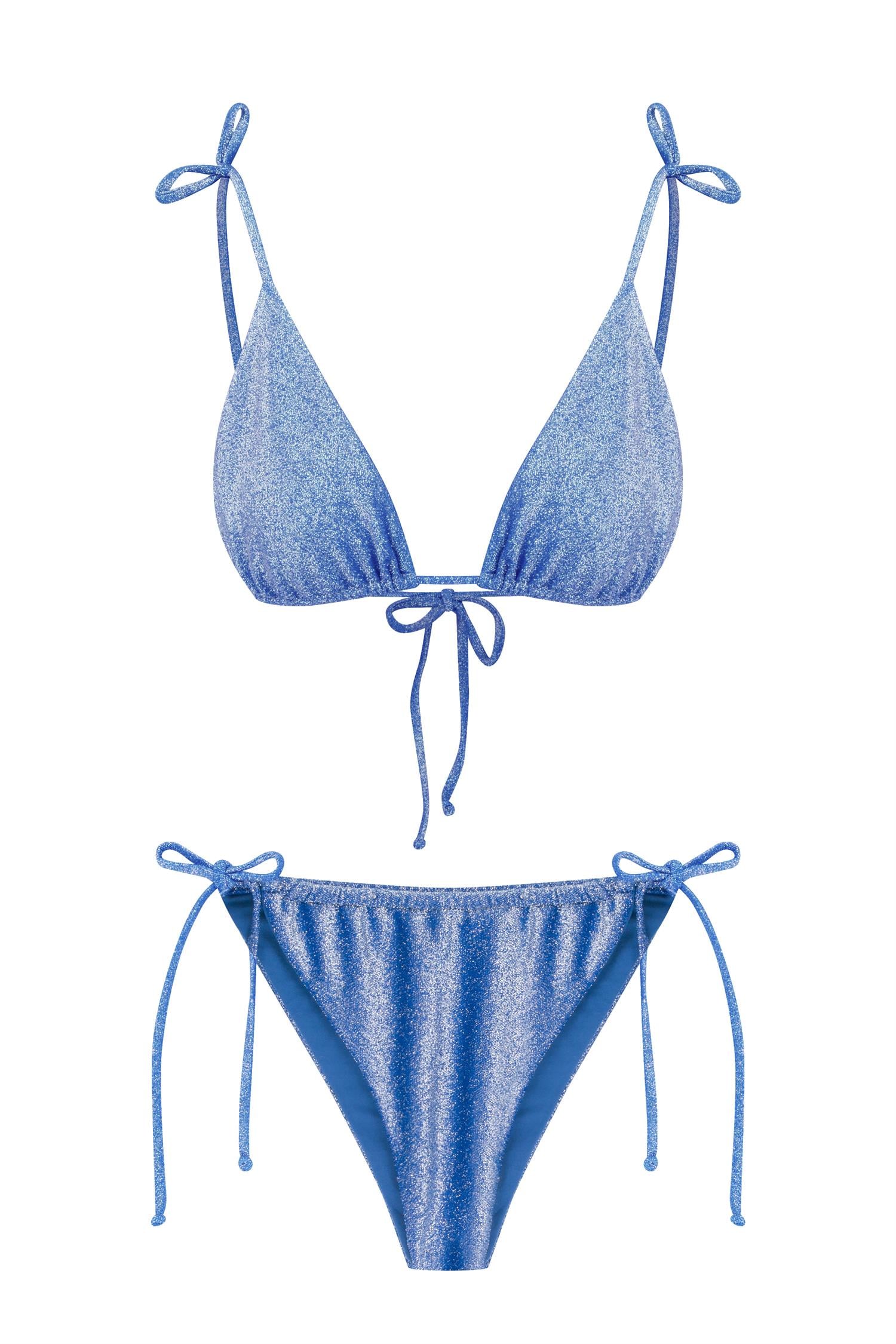 Lureks Saks Üçgen Bikini Takım