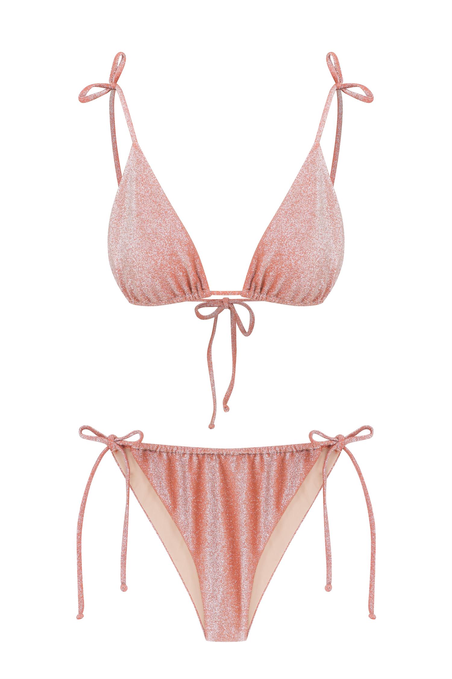 Lureks Turuncu Üçgen Bikini Takım