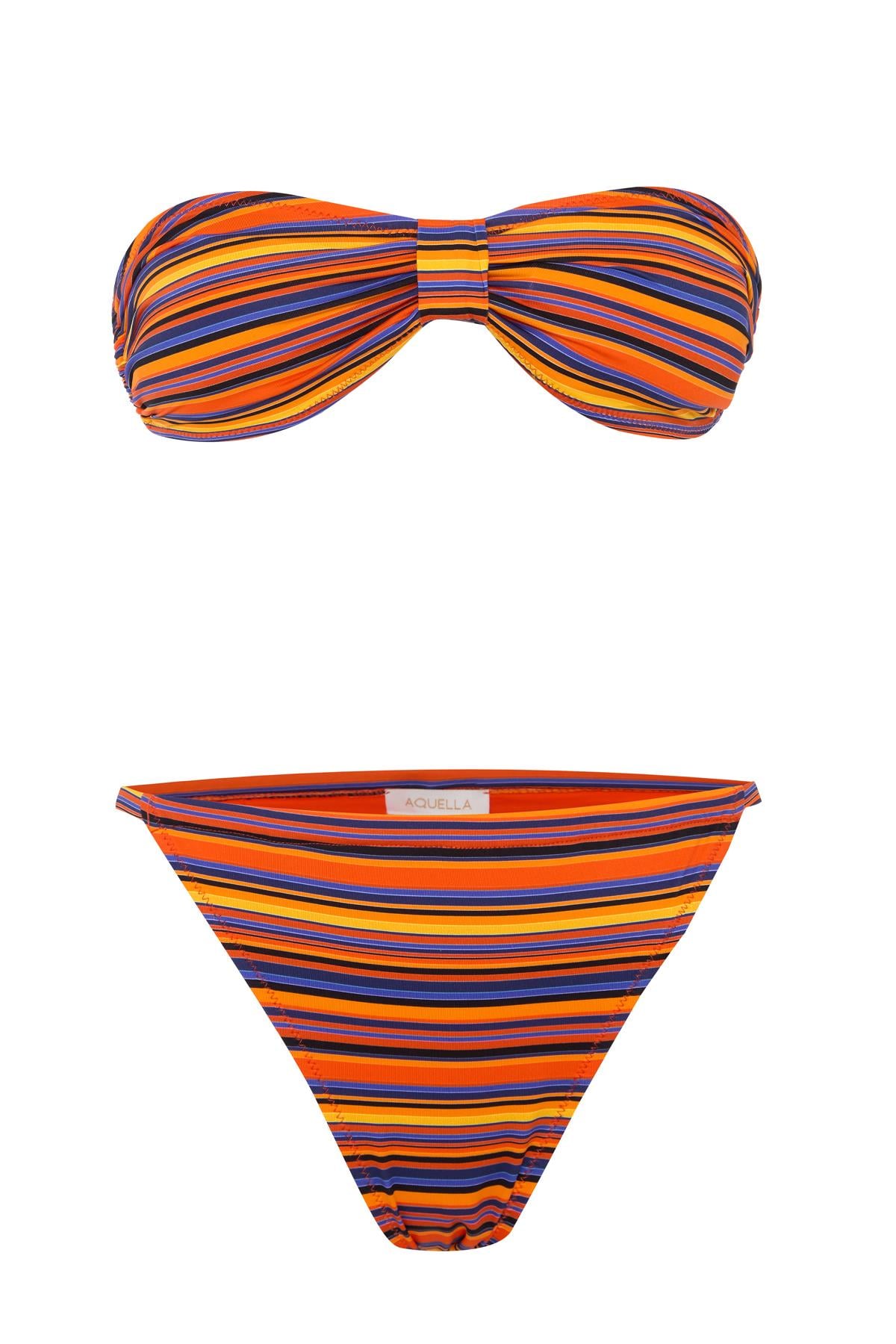Renkli Stripe Starplez Bikini