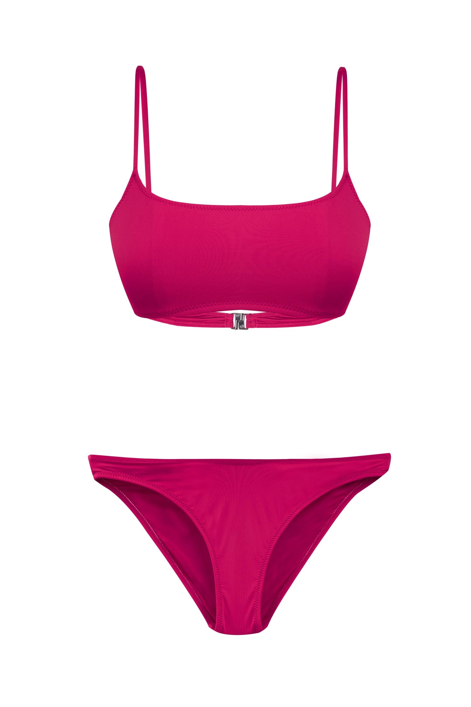 Straplez Fuşya Bikini Takım