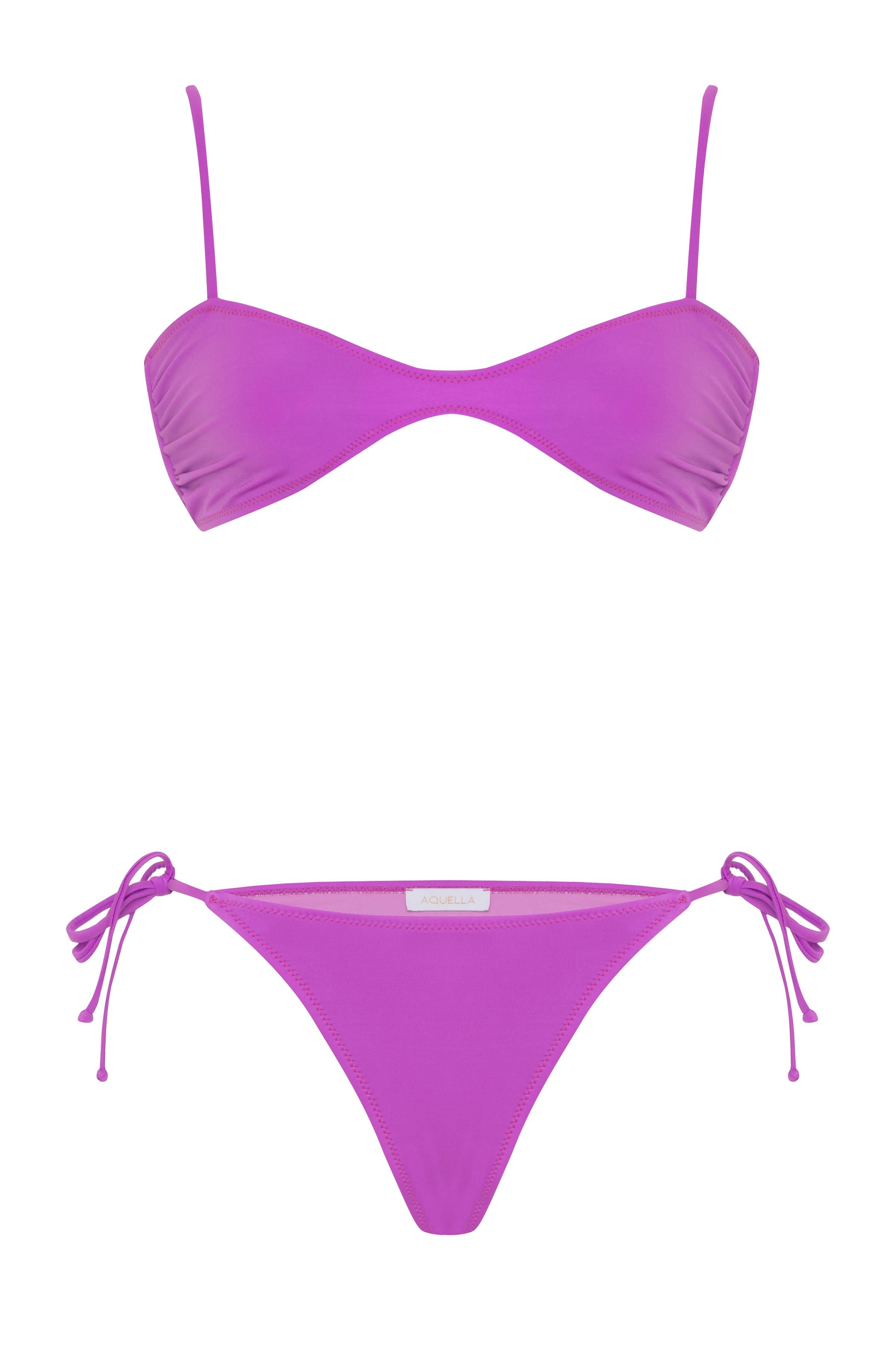 Straplez Fuşya Bikini Takım