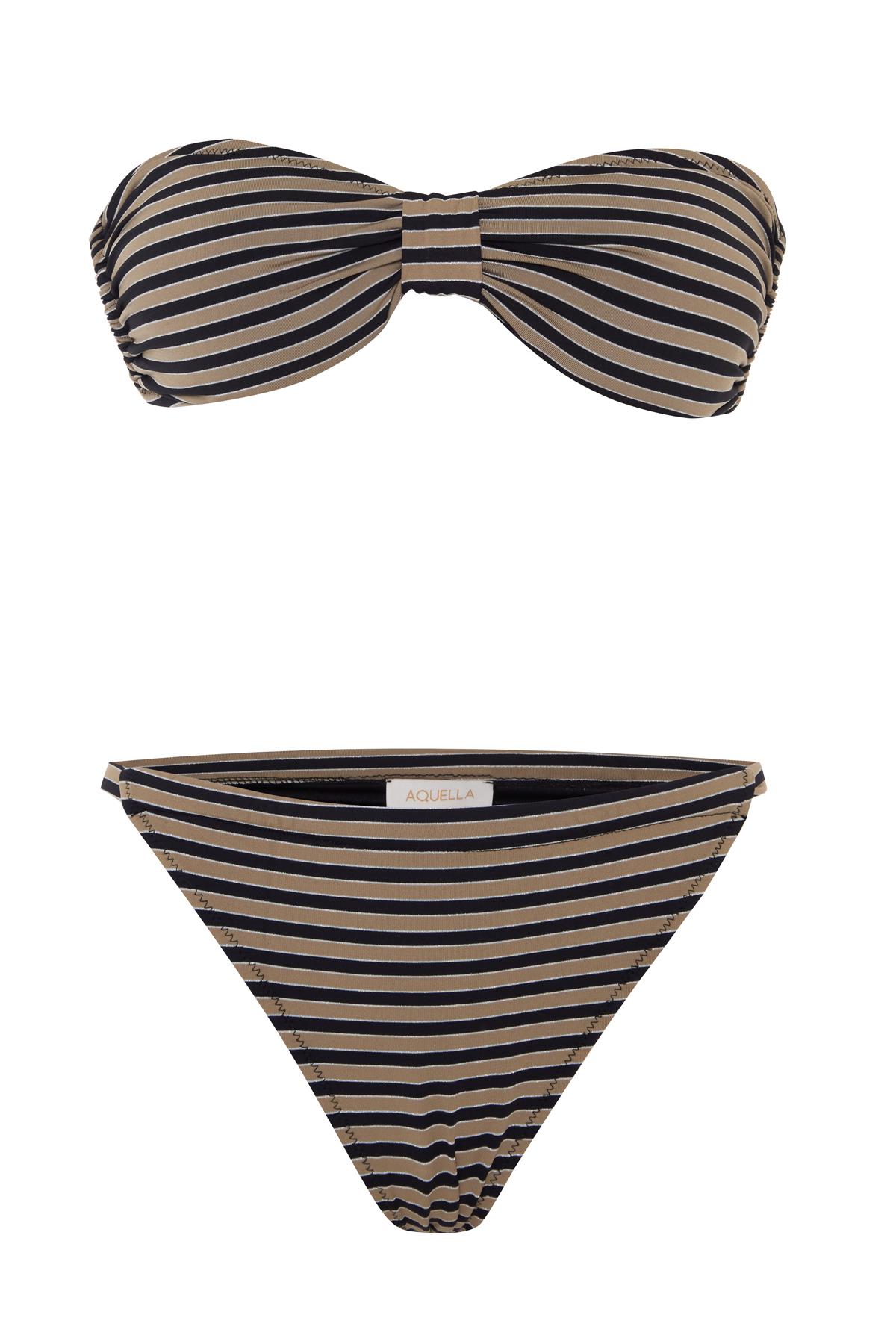 Stripe Straplez Bikini