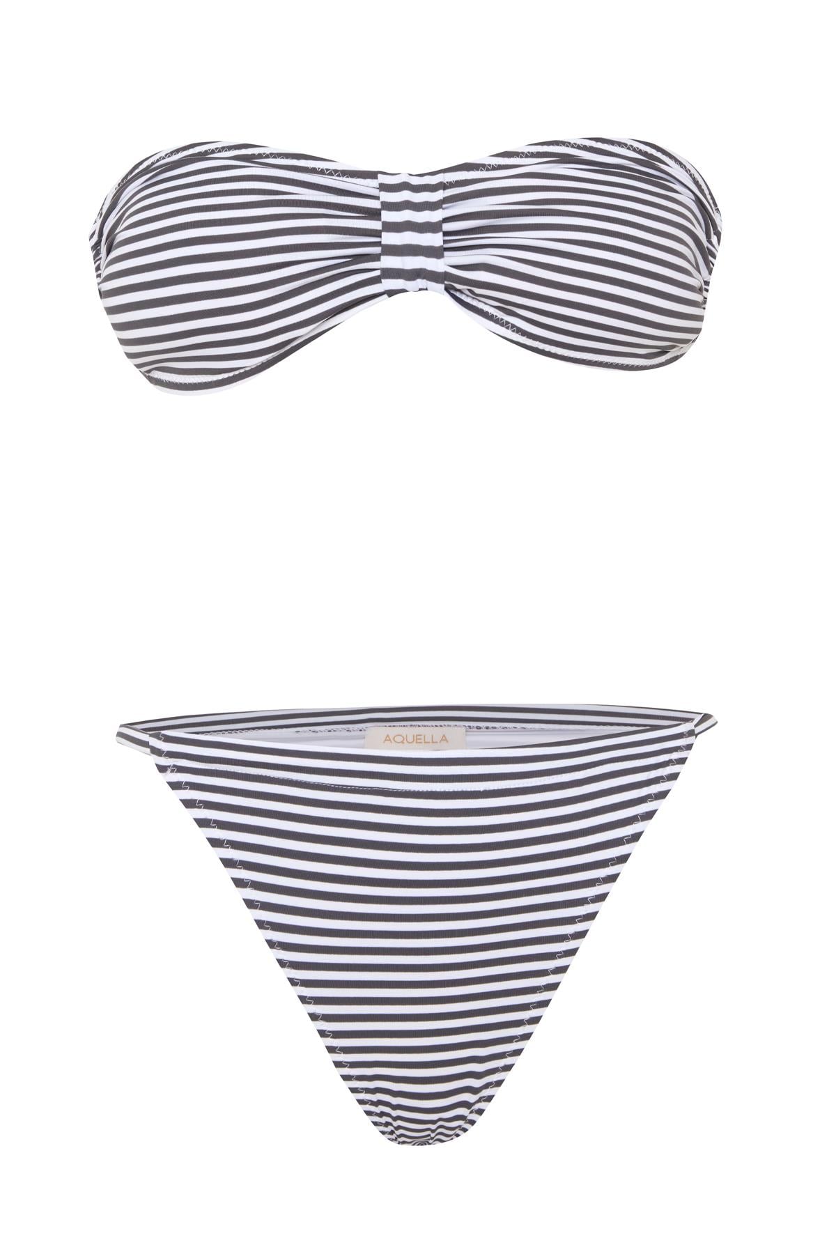 Stripe Straplez Bikini