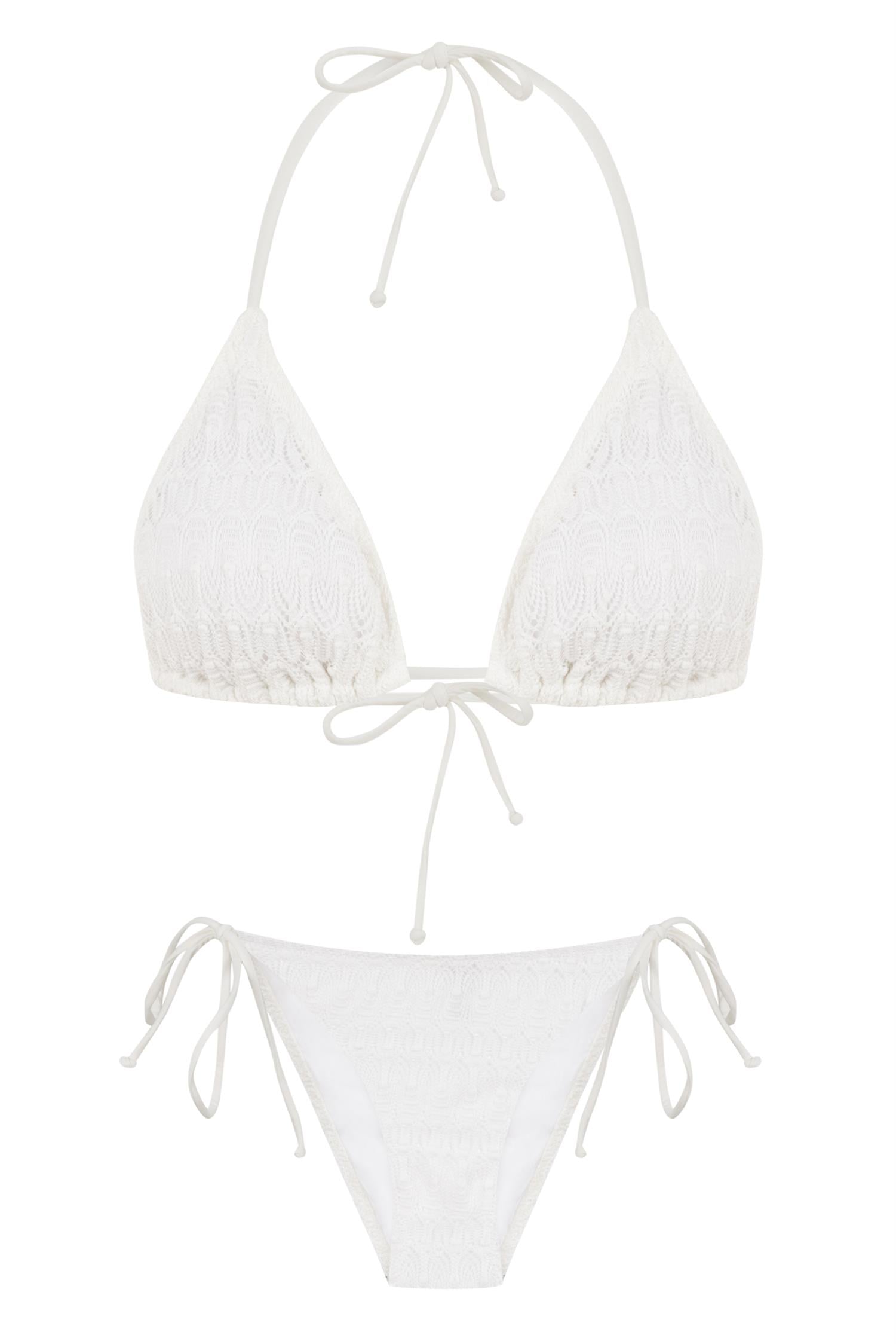 Triko Üçgen Bikini Takım