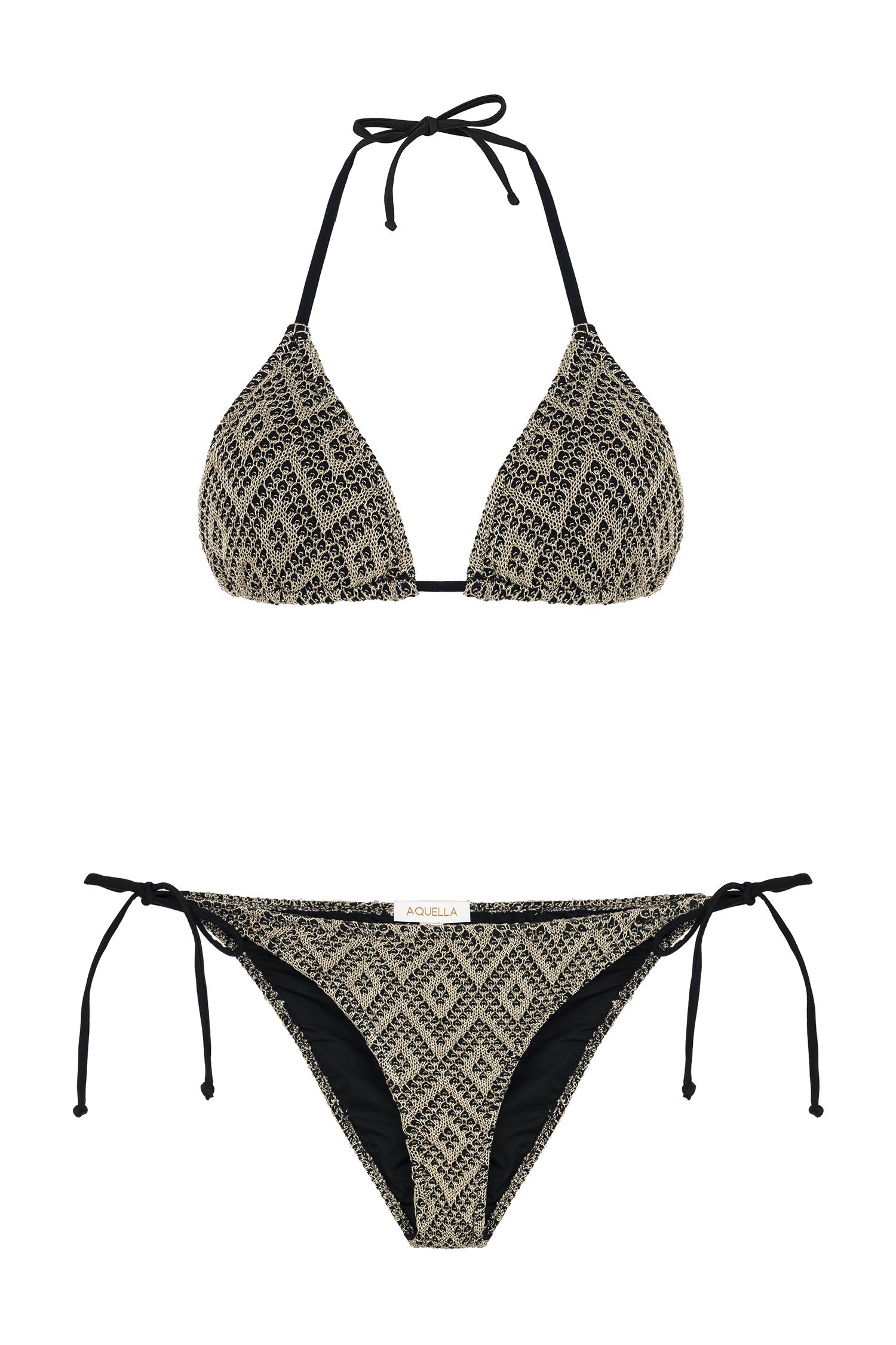 Triko Üçgen Bikini Takım