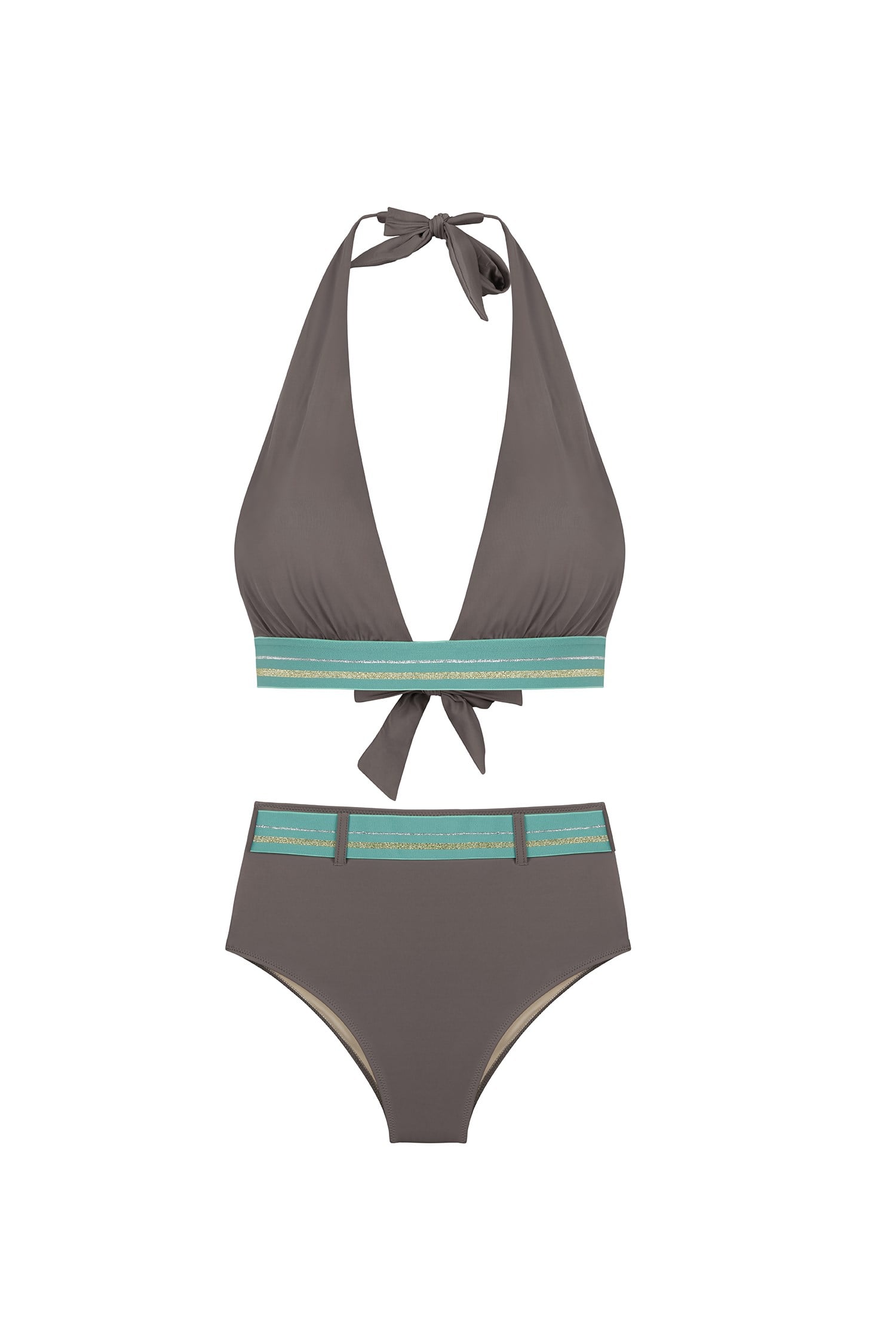 Uzun Üçgen Vizon Bikini Takım