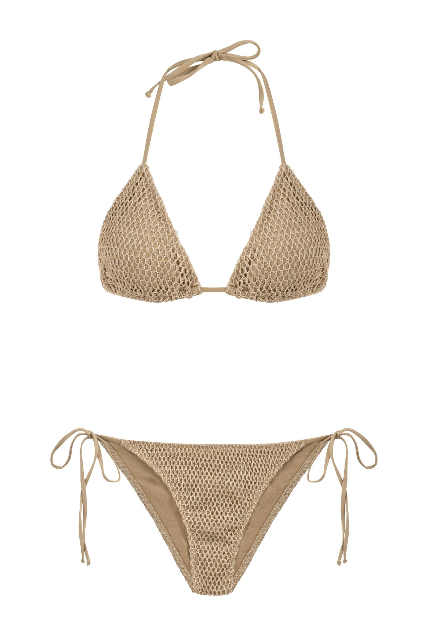 Vizon Simli File Üçgen Bikini Takım