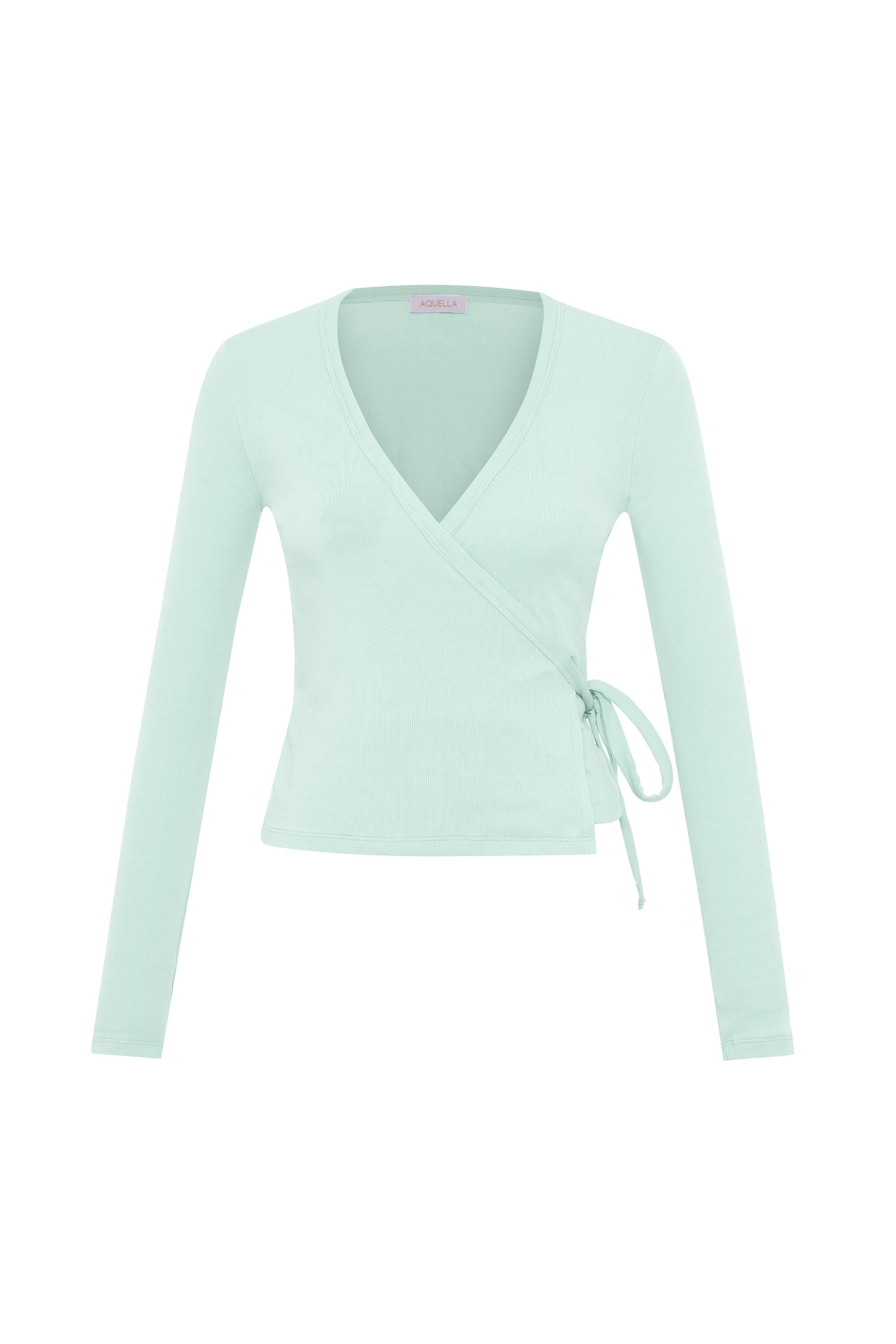 Kruvaze Mint Yeşili Kaşkorse Bluz