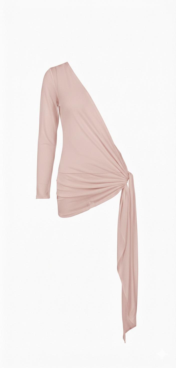 Tek Omuz Yandan Bağlamalı Tunik