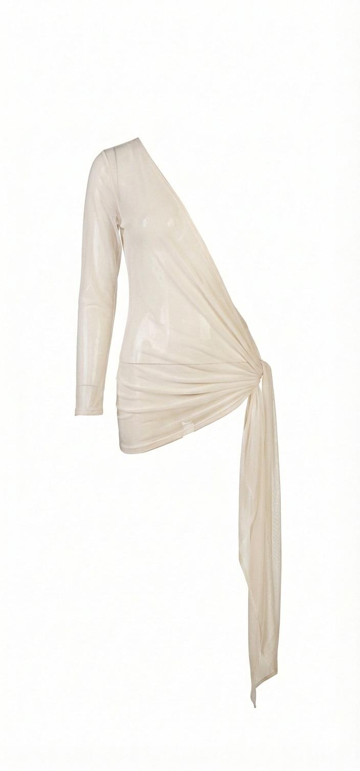 Tek Omuz Yandan Bağlamalı Tunik