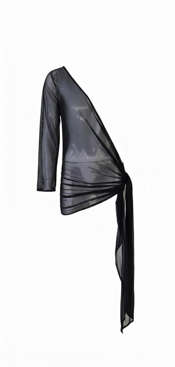 Tek Omuz Yandan Bağlamalı Tunik