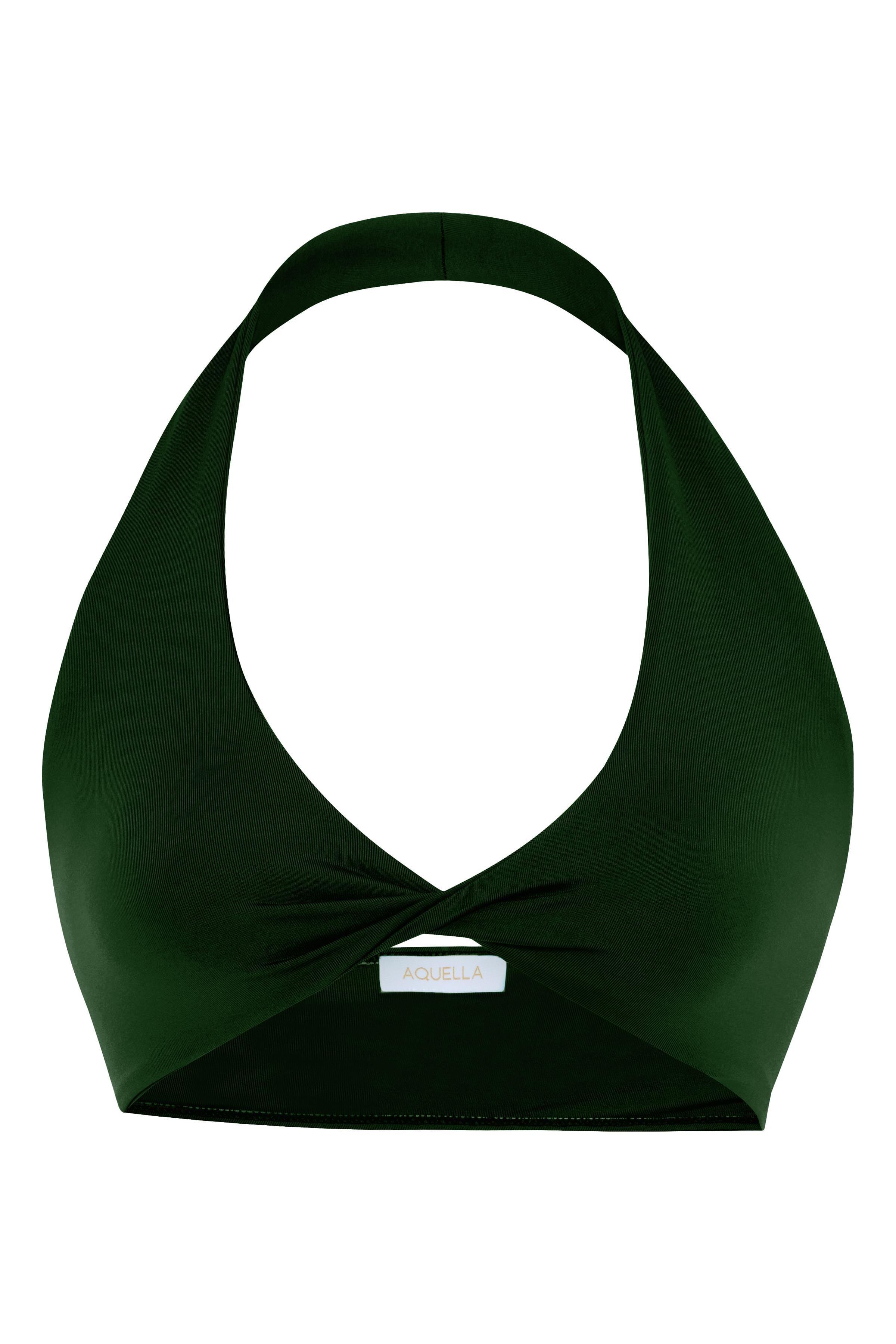 Büzgülü Haki Crop Top