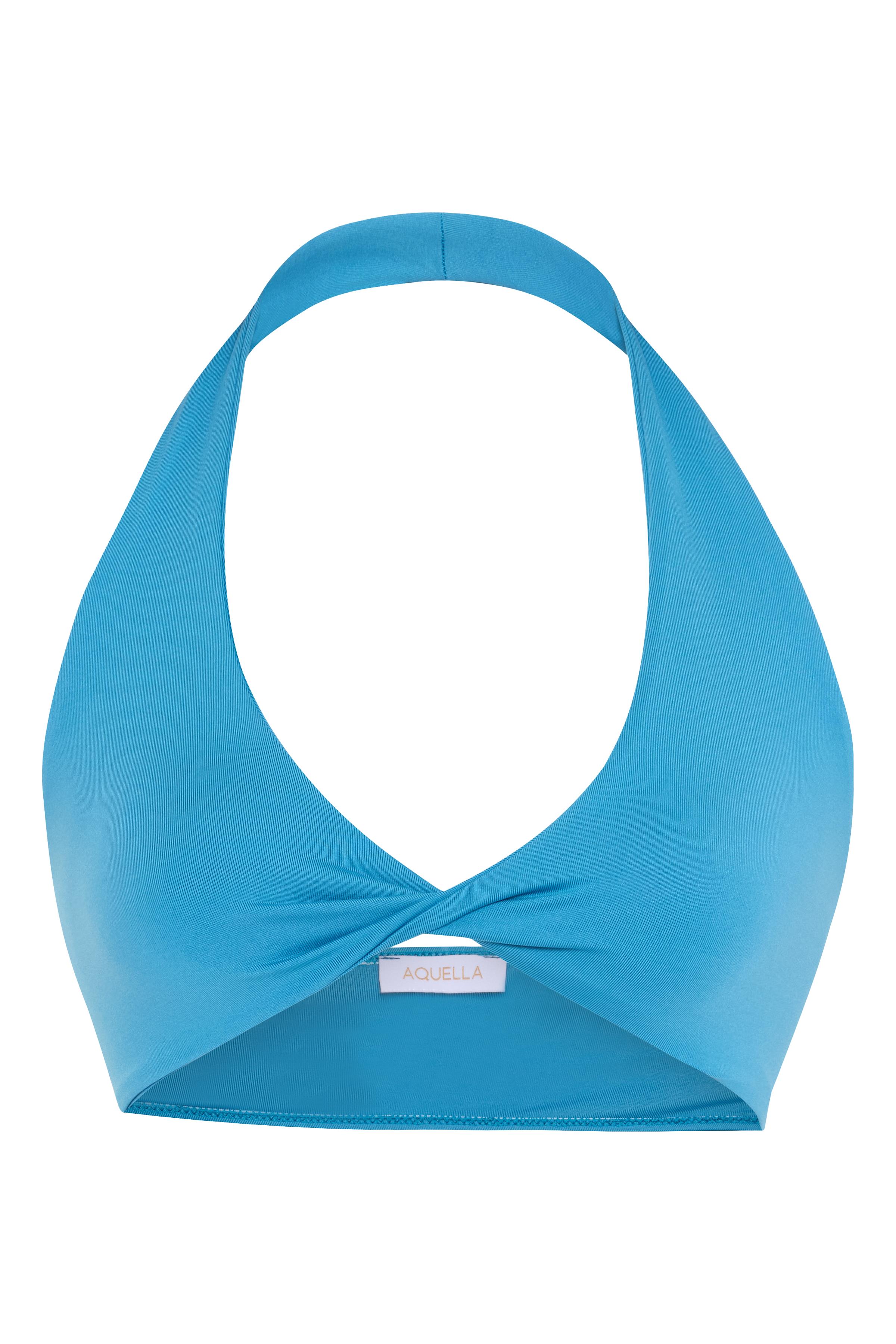 Büzgülü Mavi Crop Top