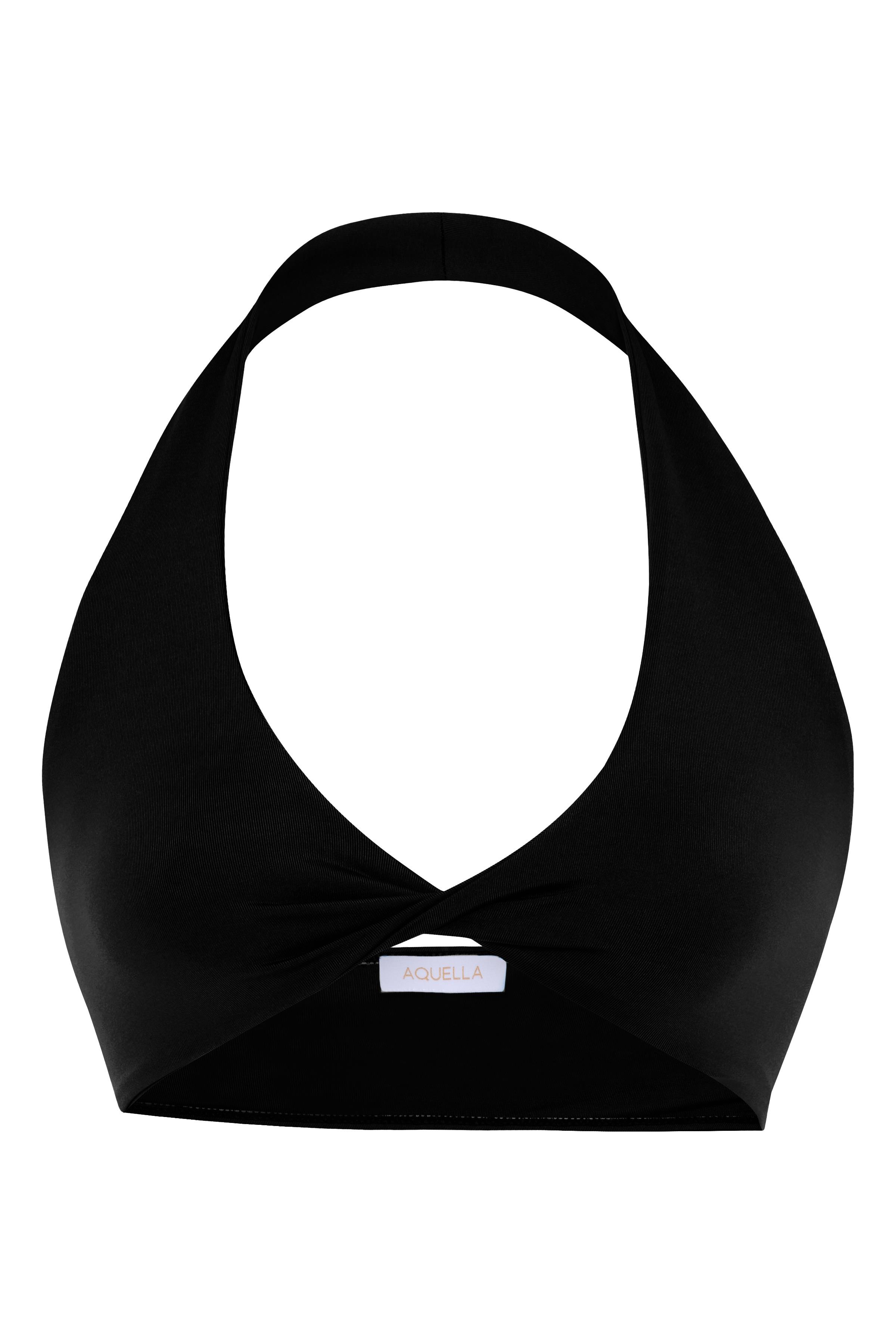 Büzgülü Siyah Crop Top