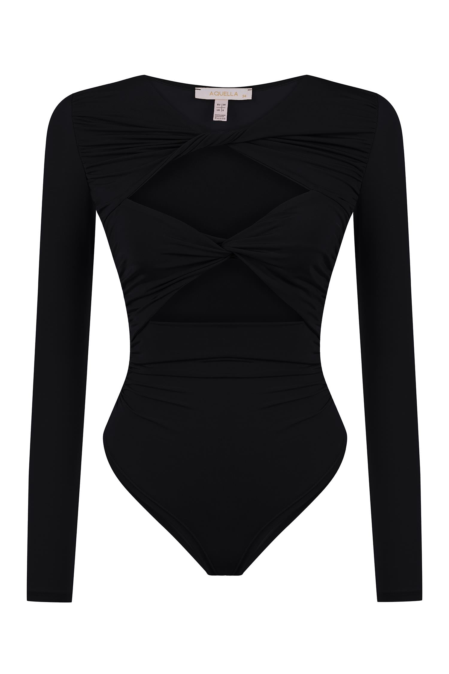 Düğüm Detay Siyah Bodysuit
