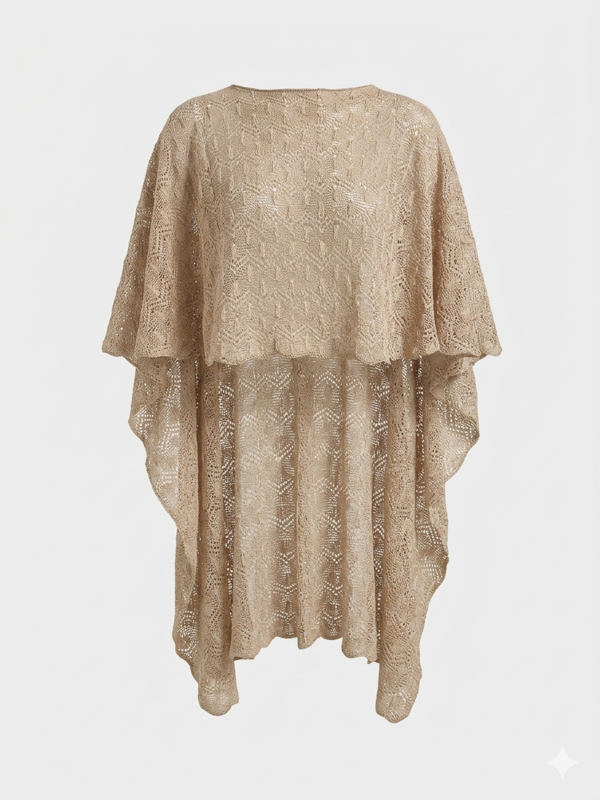 Triko Dantel Bej  Kaftan
