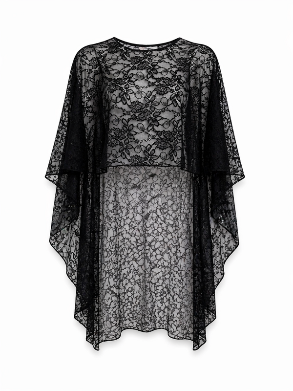 Triko Dantel Siyah  Kaftan