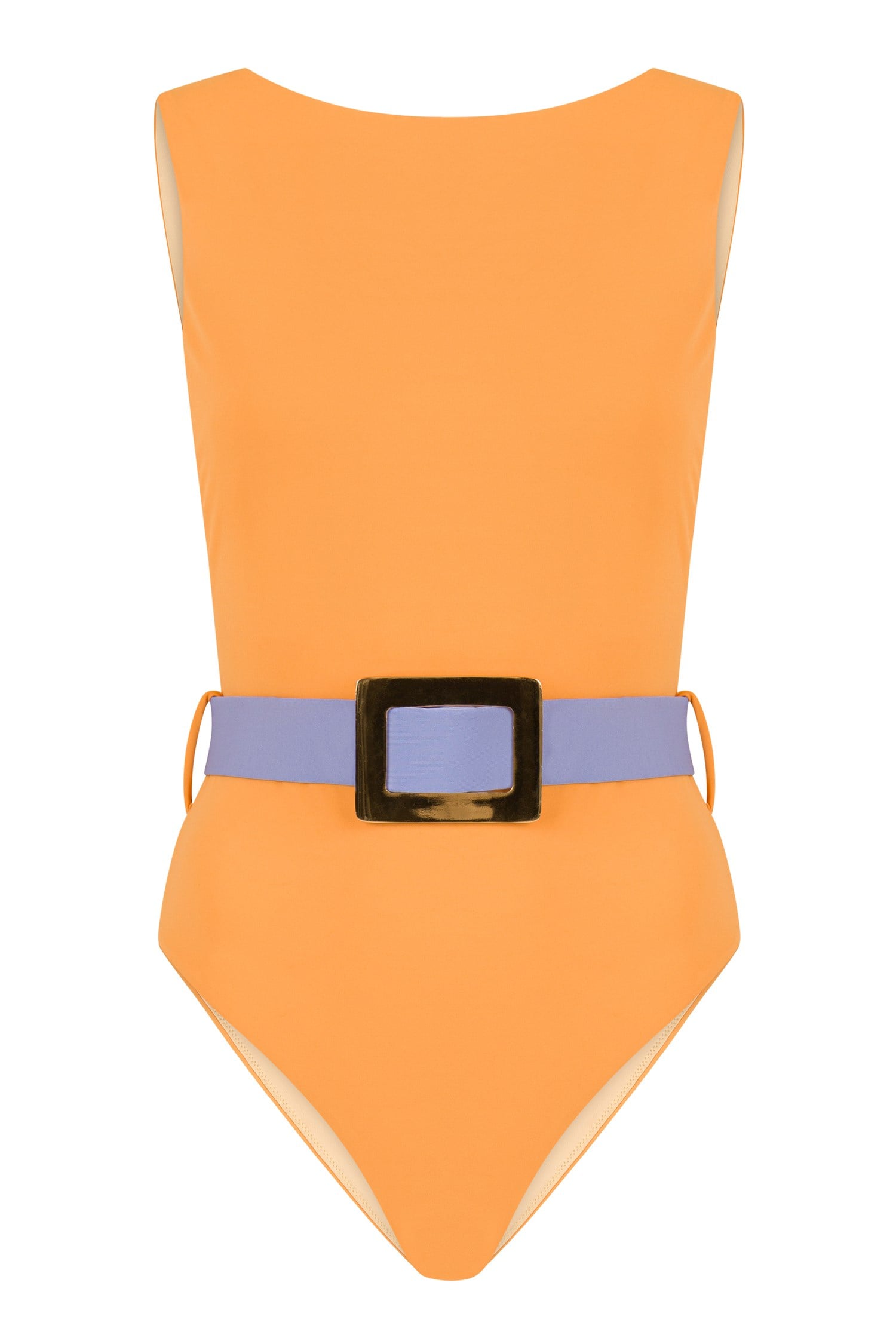 Halter Yaka Gold Toka Detaylı Kayısı Mayo