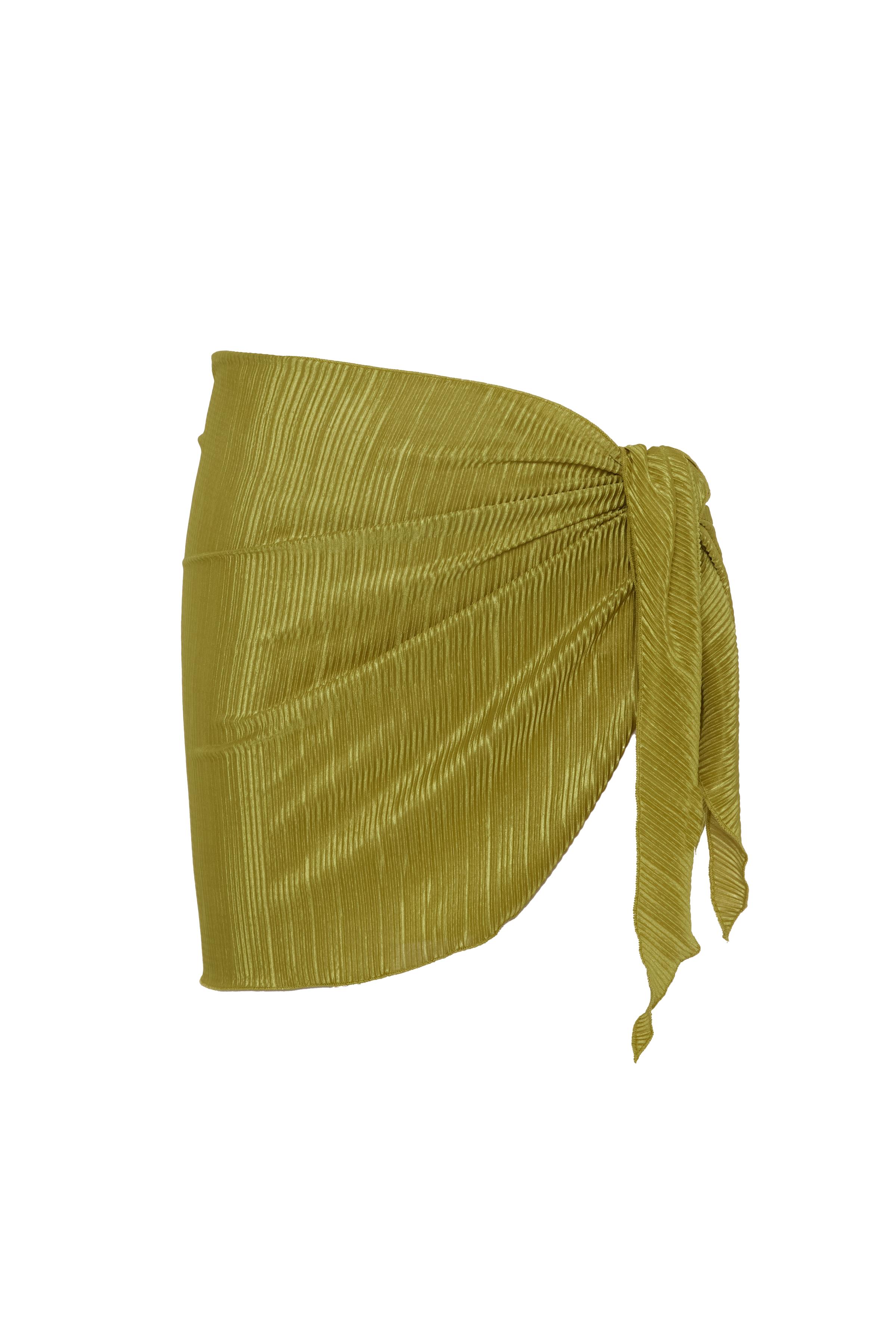 Lurex Sarı Bağlamalı Pareo