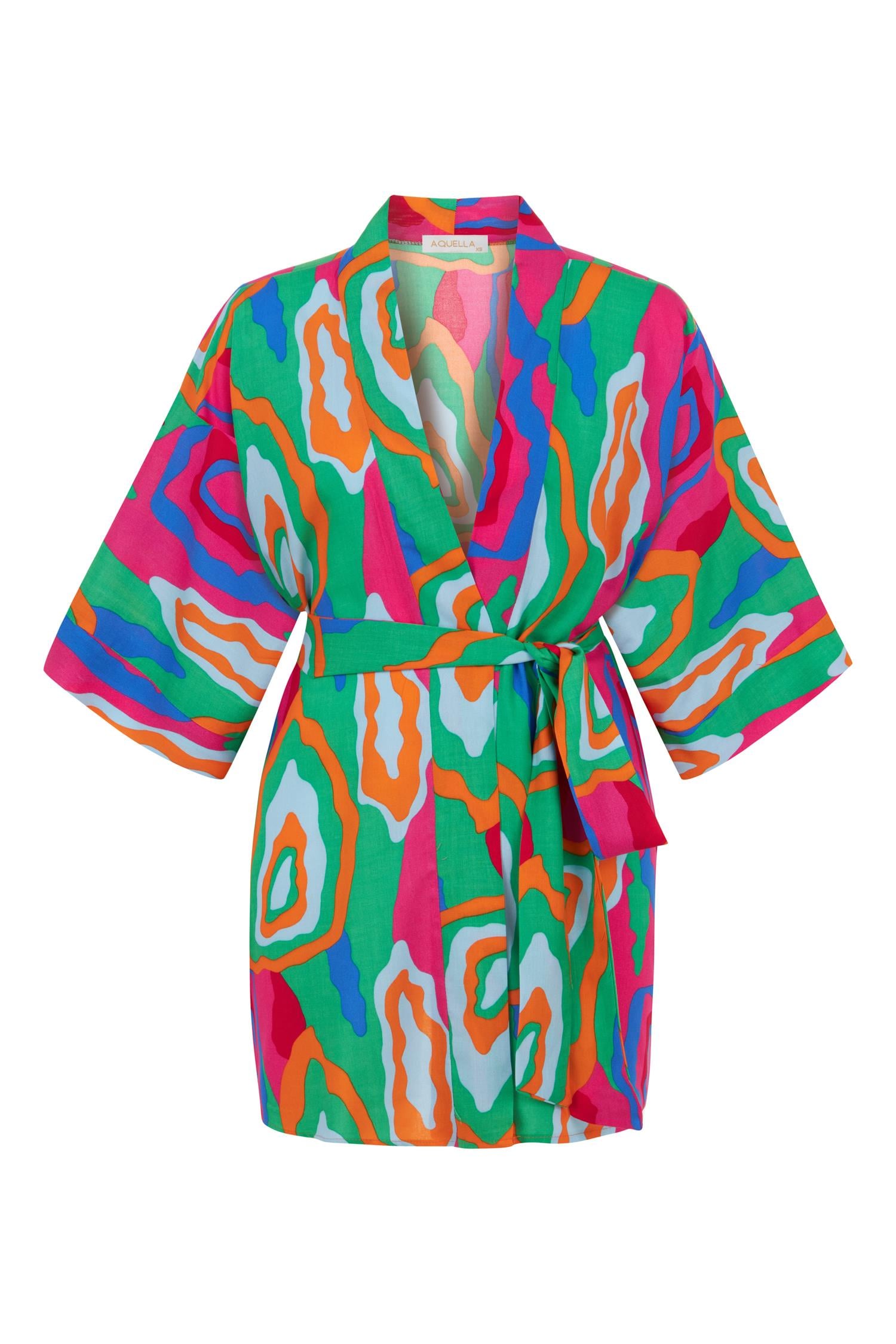 Renkli Desenli Kimono