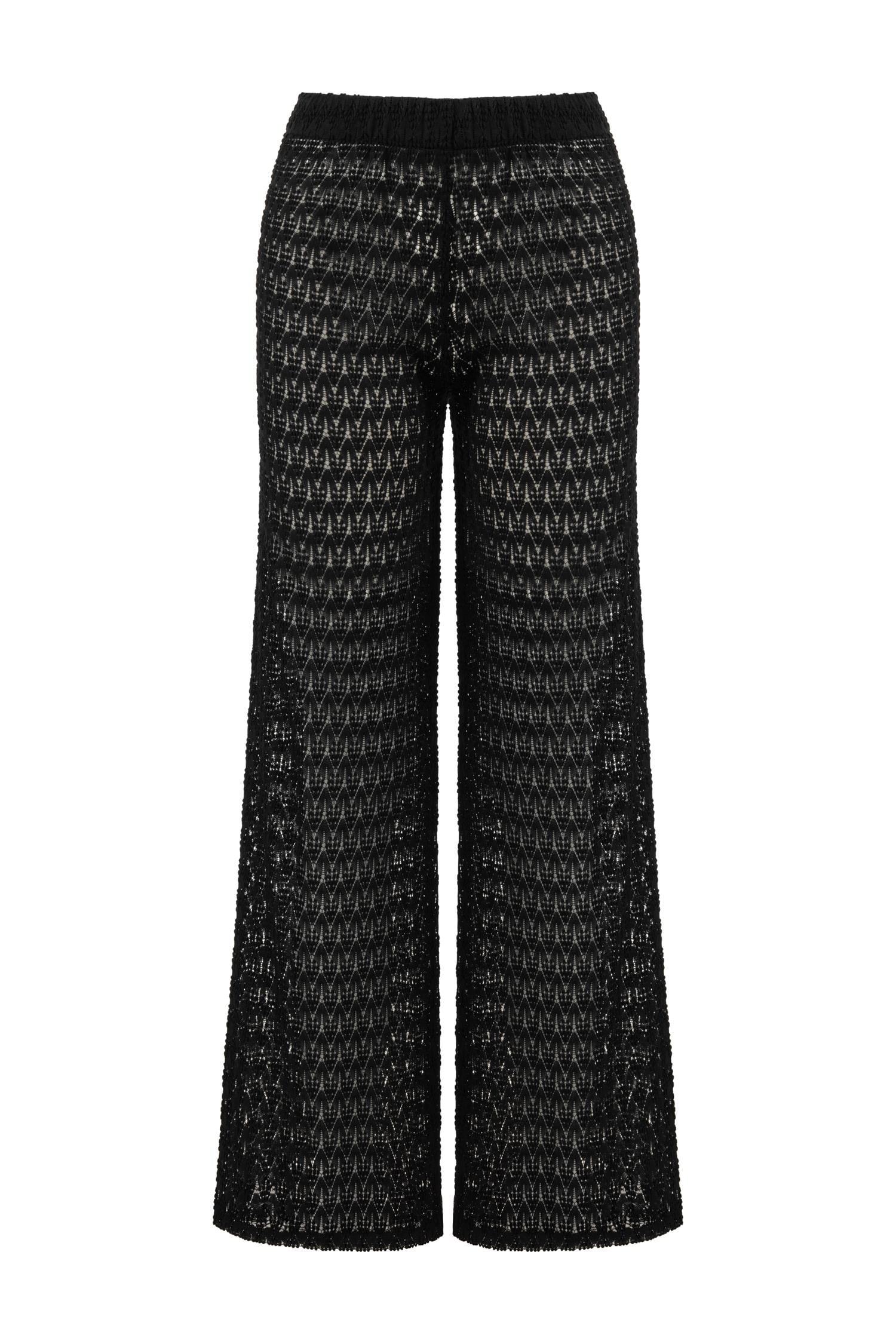 Siyah Triko Plaj Pantolon