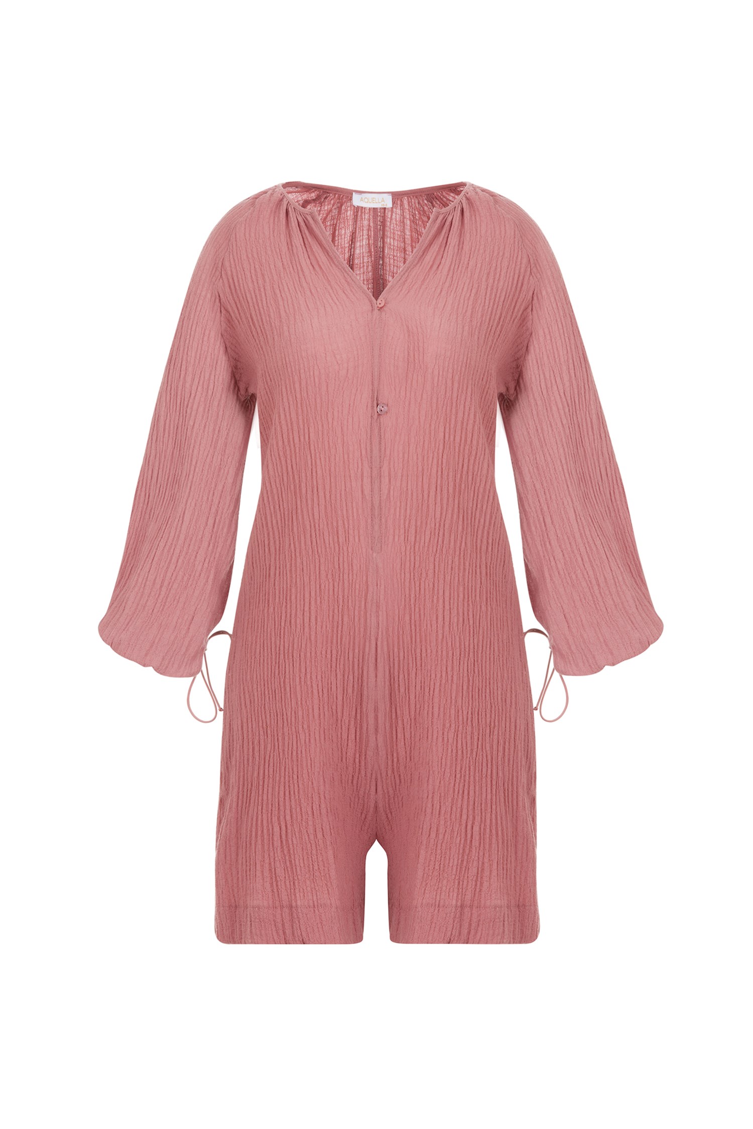 Şortlu Gül Kurusu Tulum