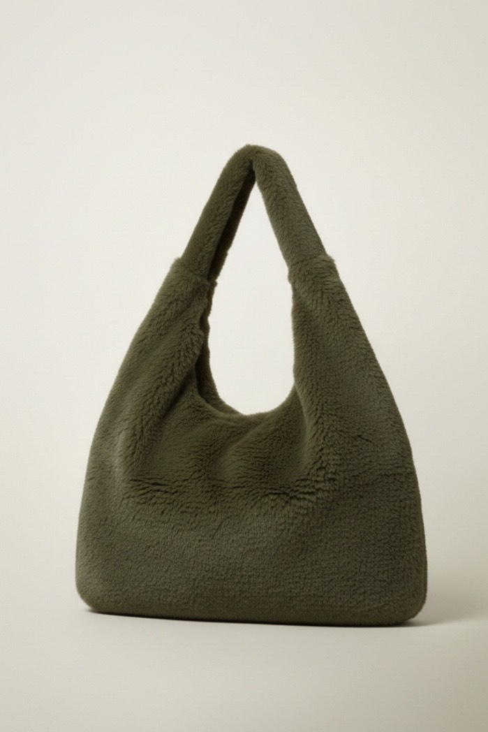 Peluş Çanta - Haki