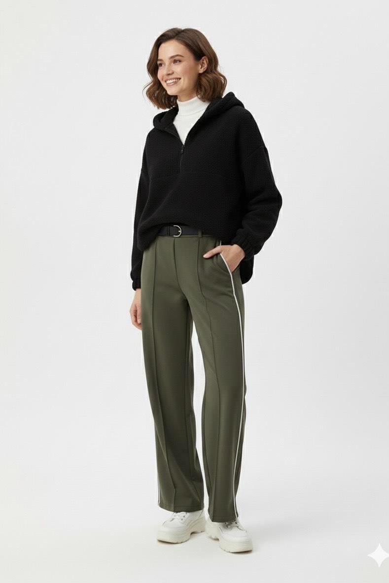 Peluş Sweatshirt-Siyah