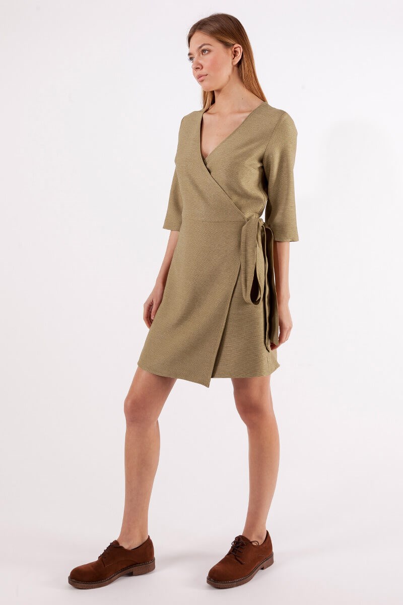 Anvelop Elbise - Vizon