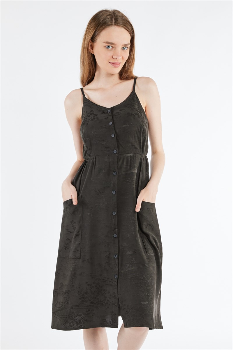 Askılı Elbise - Haki