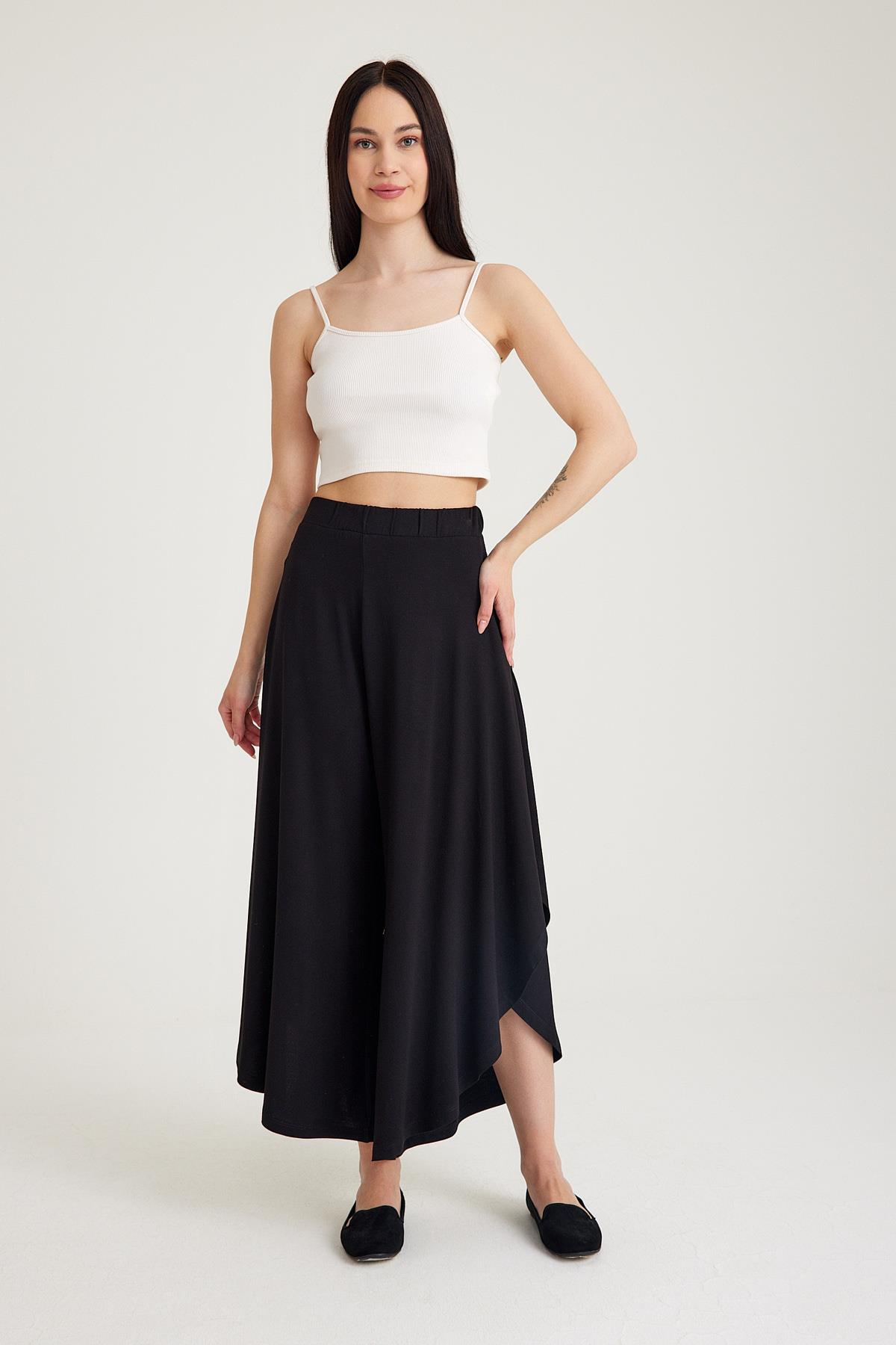 Beli Lastikli Pantolon - Siyah