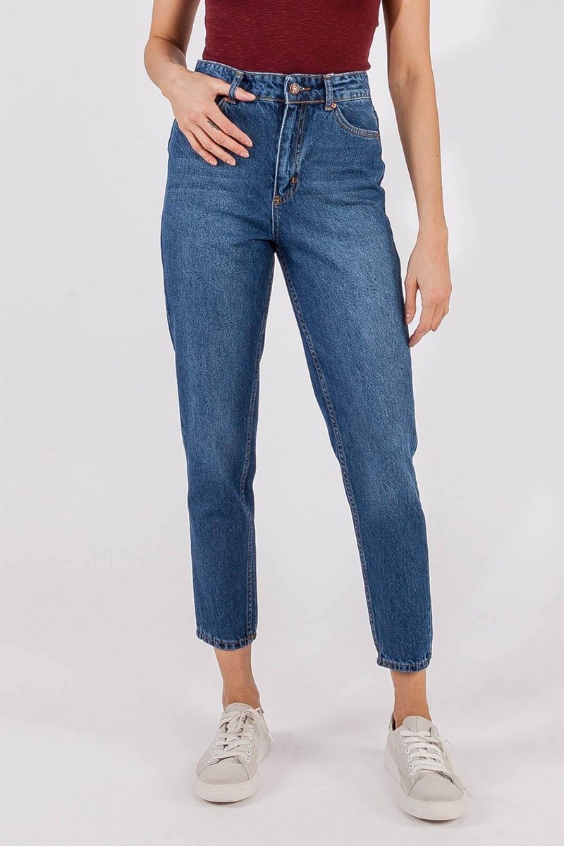Boyfriend Jean Pantolon - Lacivert