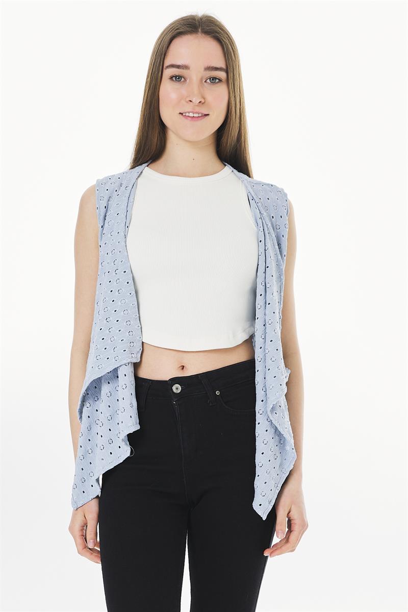 Dantel Yelek - Mavi