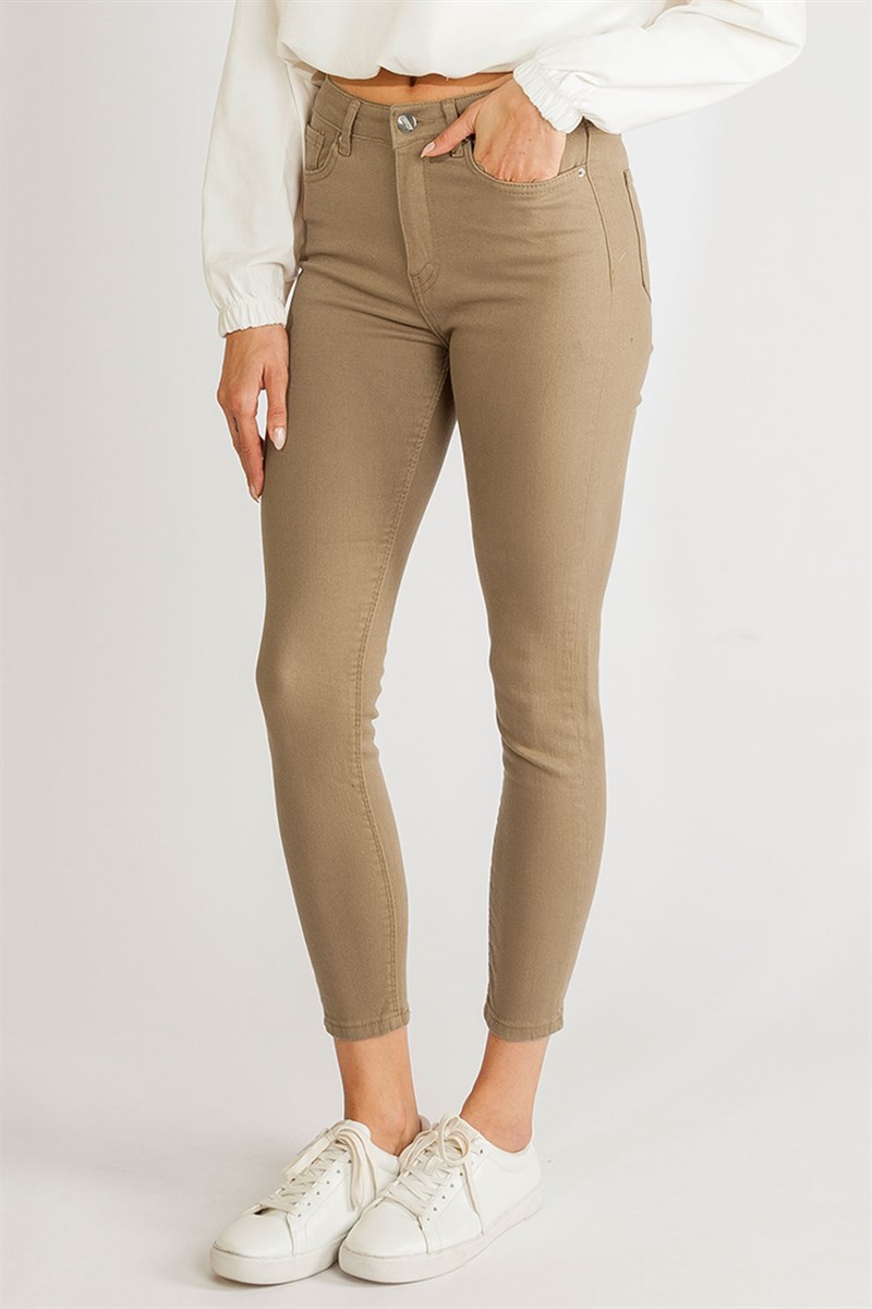 Dar Kesim Kot Pantolon - Camel