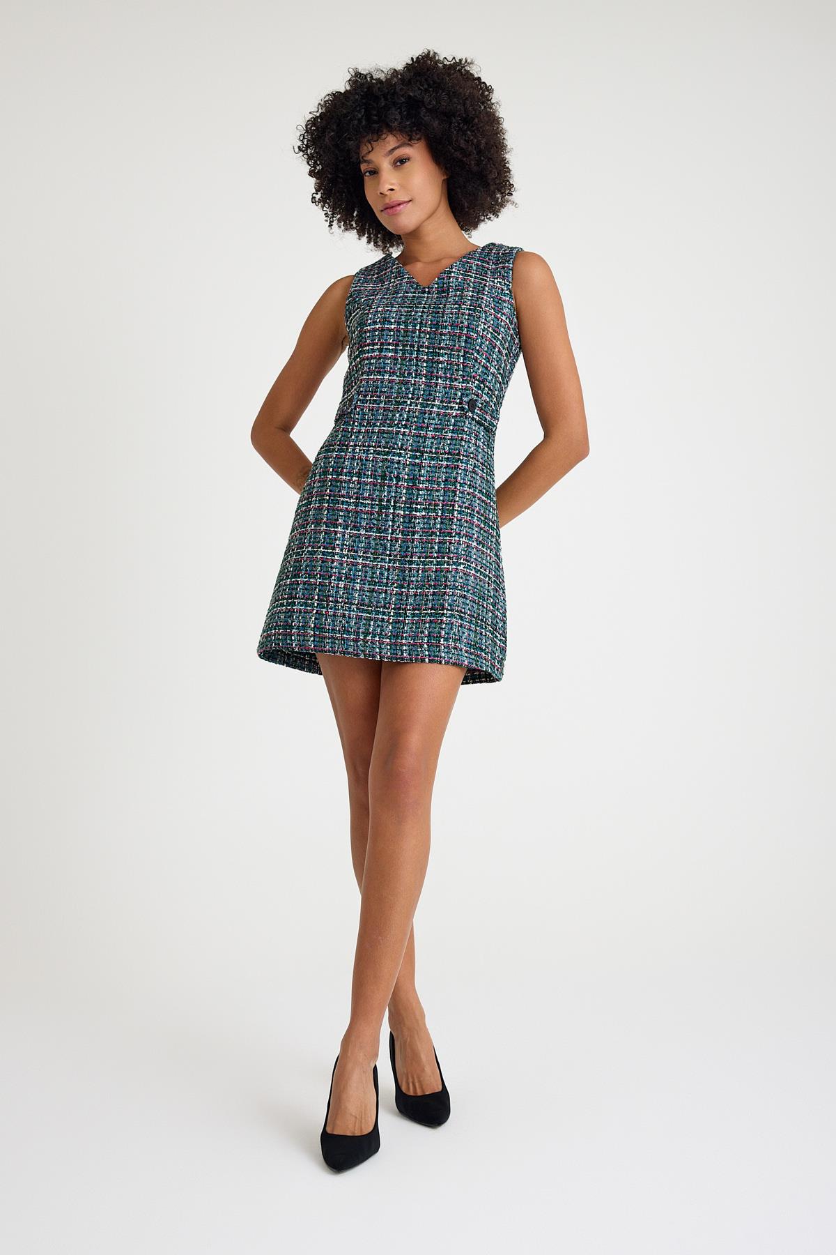 Elbise - Haki Desenli