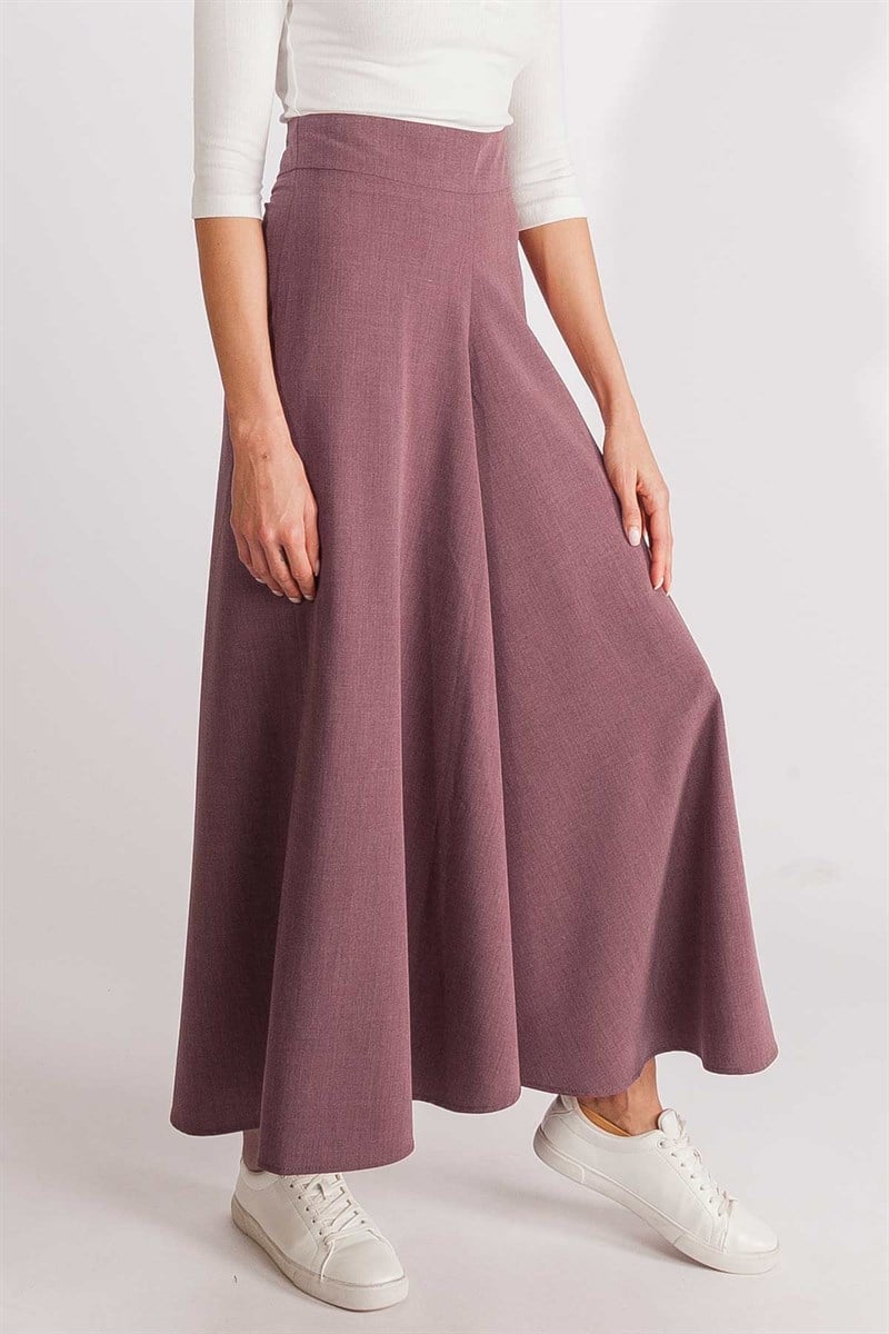 Geniş Paçalı Pantolon - Bordo