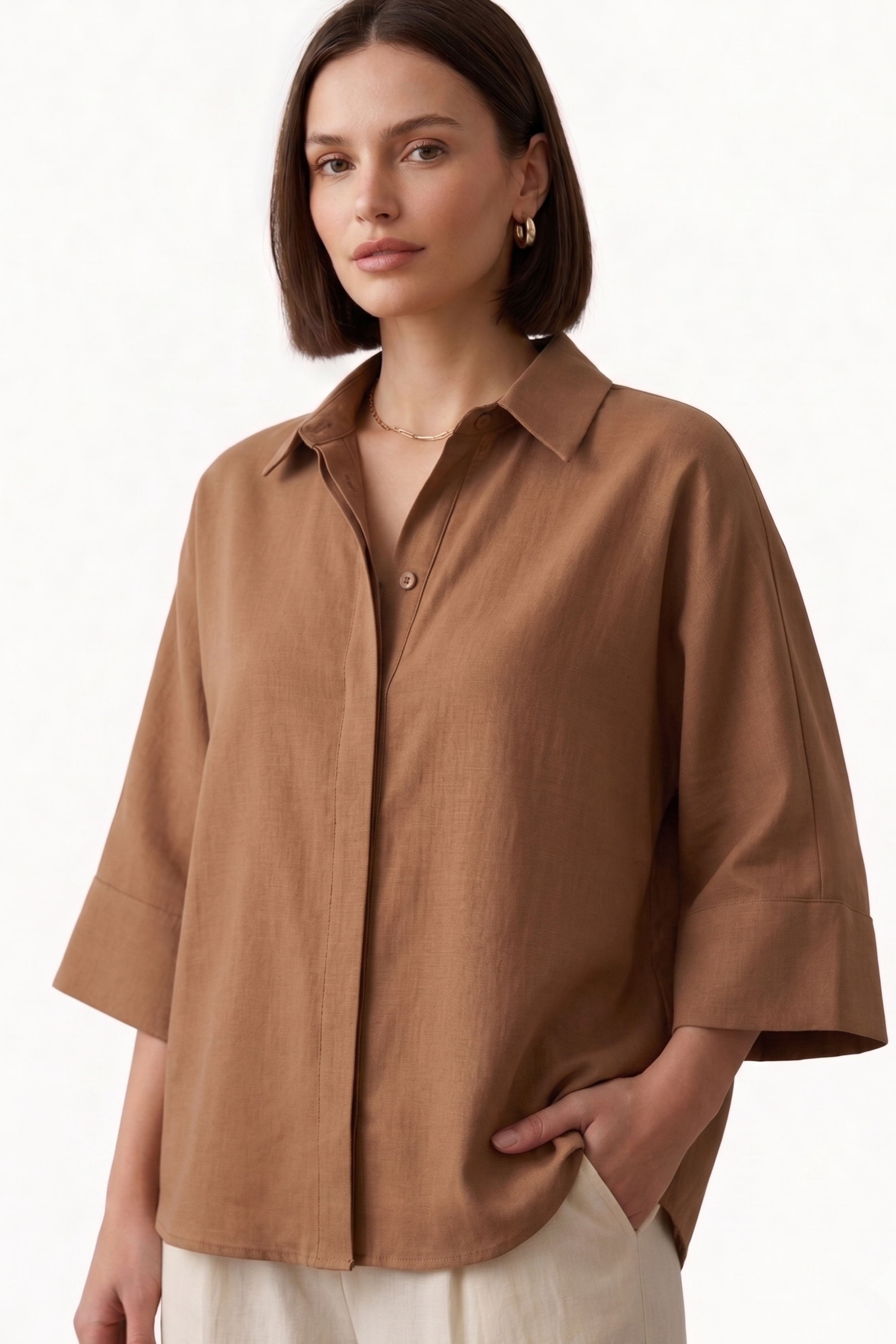 Gömlek-Sütlü Kahve