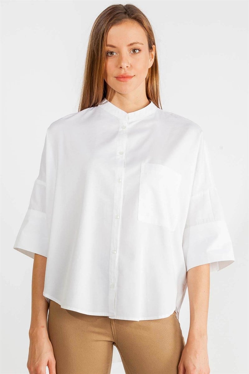 Hakim Yaka Gömlek - Ekru