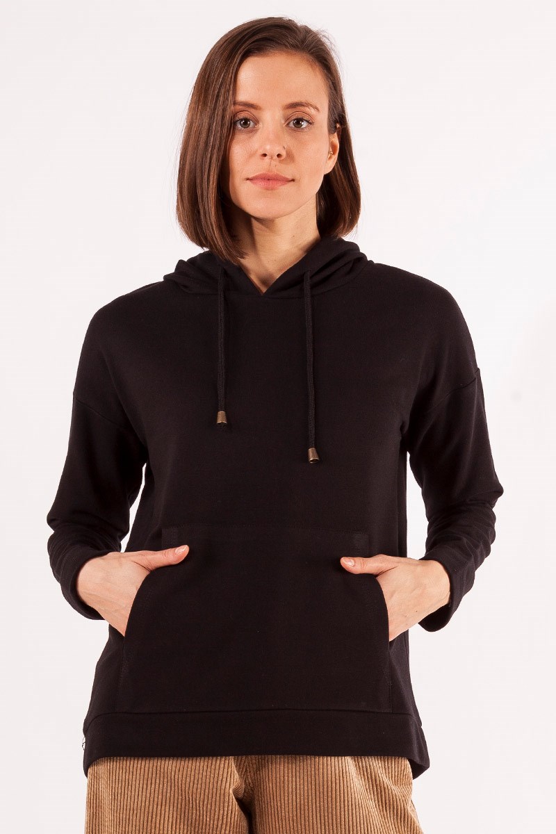 Kapüşonlu Sweatshirt - Siyah
