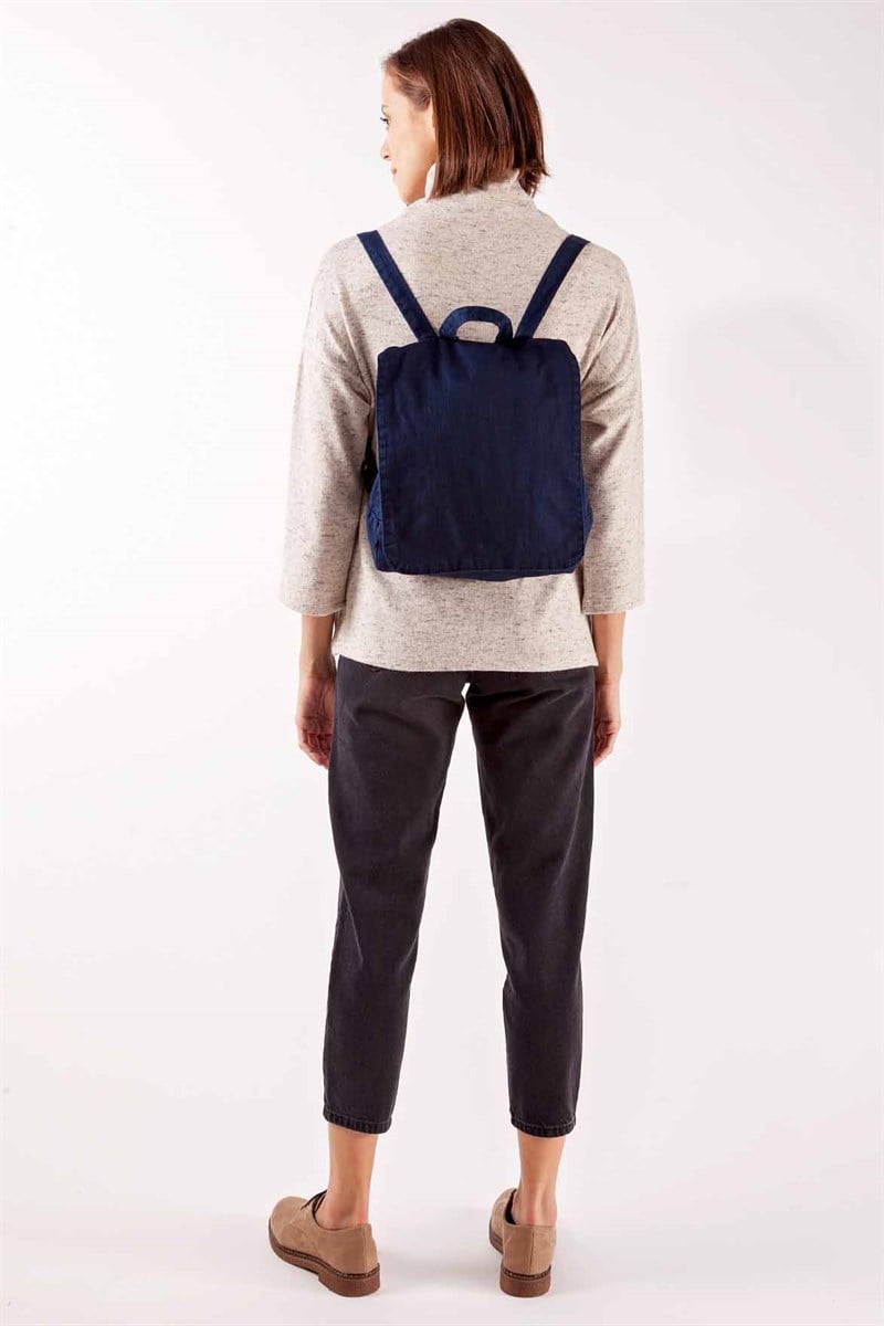 Kumaş Sırt Çantası - Lacivert