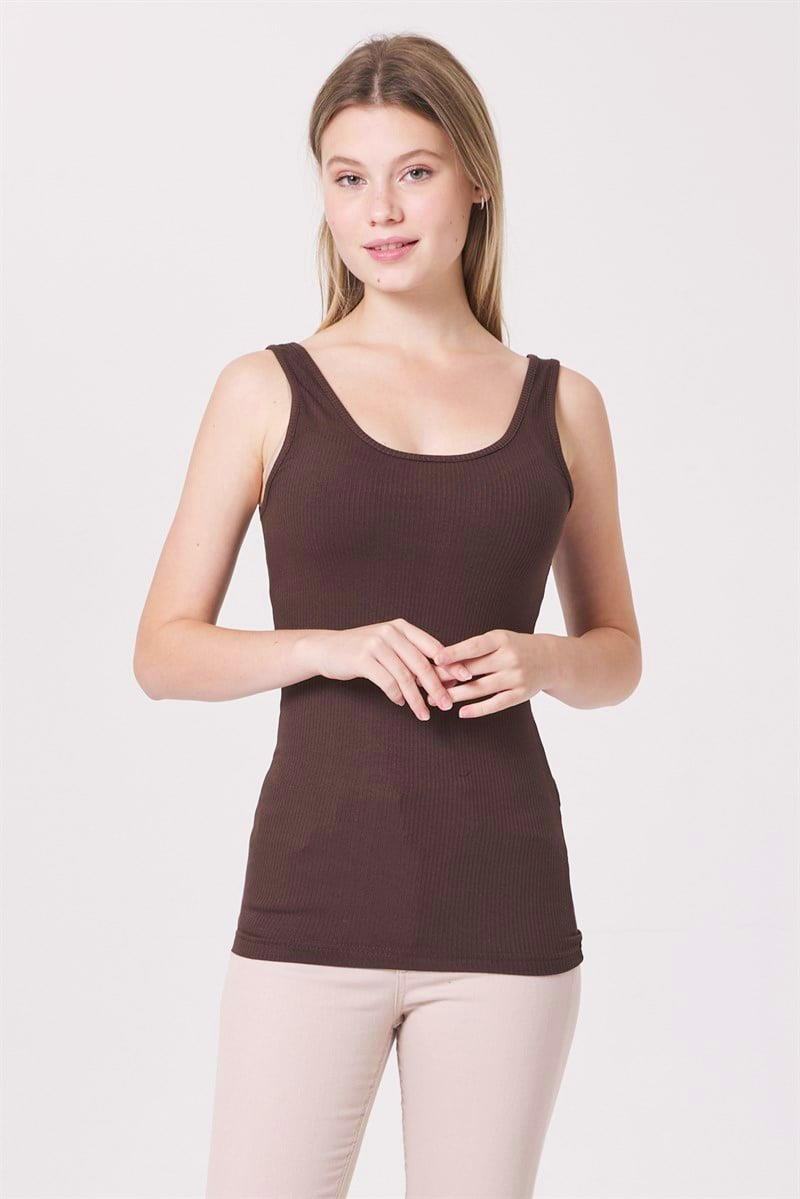 Oval Yaka Atlet- Kahverengi