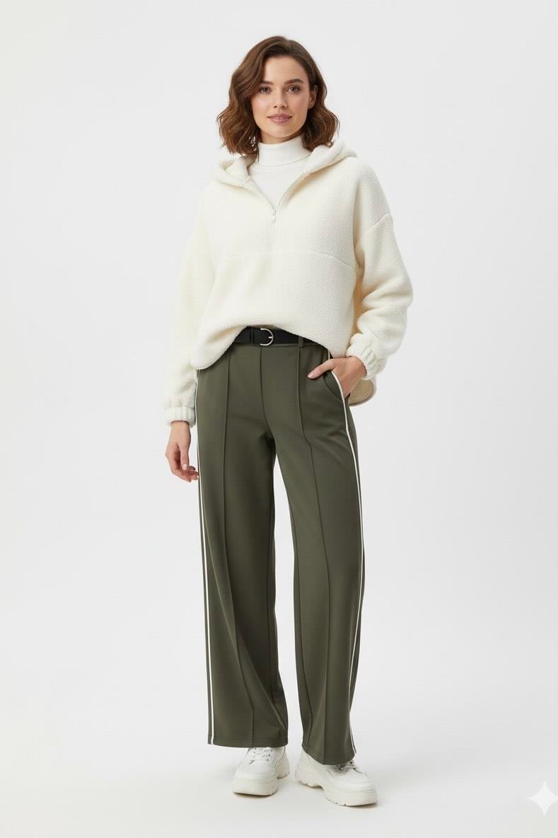 Peluş Sweatshirt-Ekru