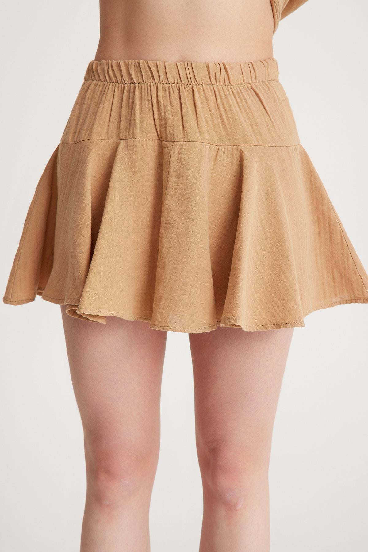 Şort Etek - Bej