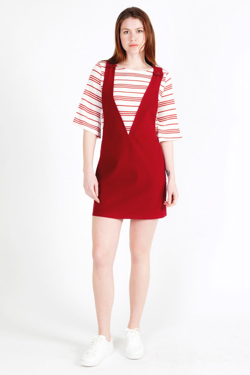 Tulum Elbise - Bordo