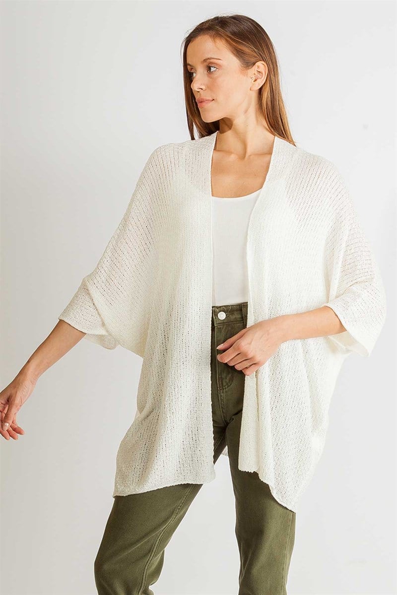 Yarasa Kol Hırka - Ekru