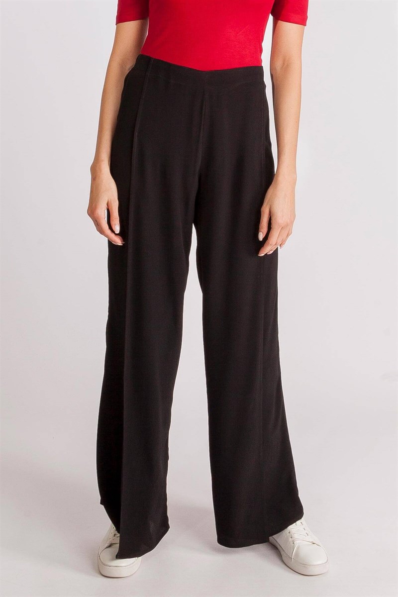 Yırtmaçlı Pantolon - Siyah