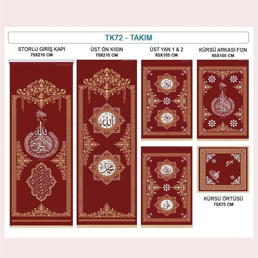 Storlu Minber Perdesi 6 lı Takım - TK72