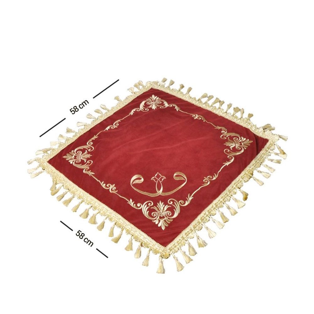 Yoğun İşleme Nakışlı Kürsü (Bordo)