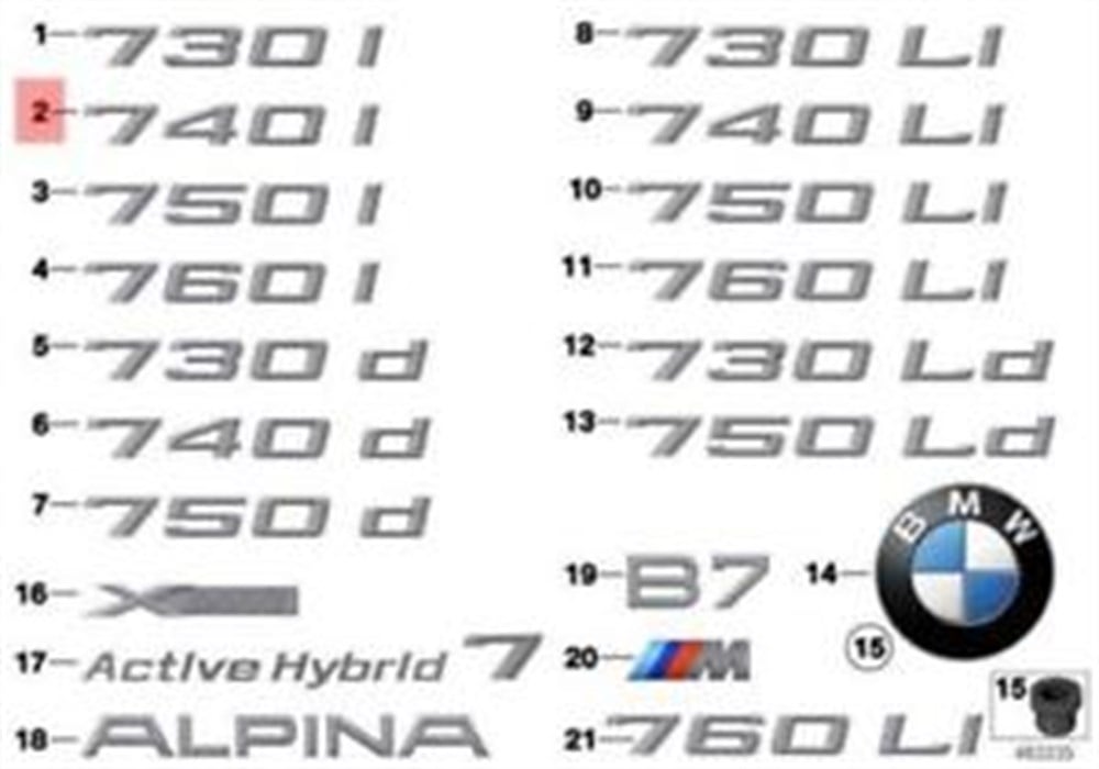 BMW ORJİNALBMW Yazı Dizisi 51147187123