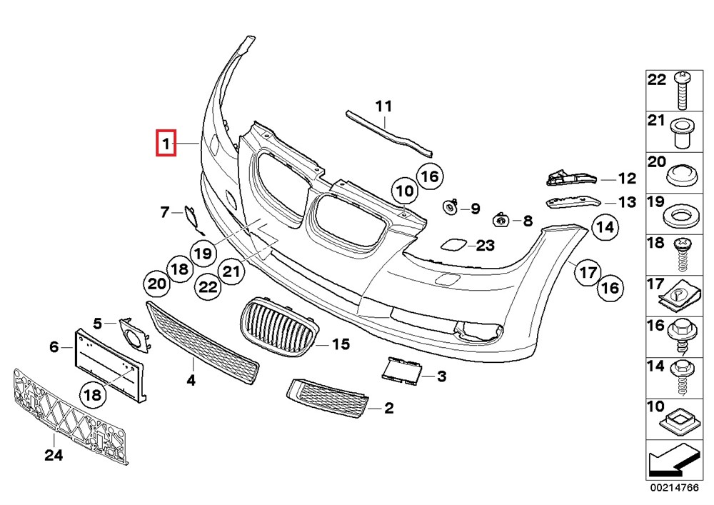 BMWPERFORMANCE AERO-PAKET, ÖN, ASTARLI